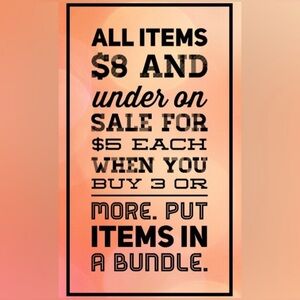 Bundle Sale!! Plus Ground Shipping Rate $6.49 for up to 5 LBs. Bundle and Save!